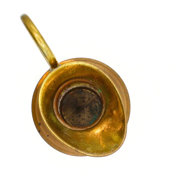 Vintage Rustic Brass & Copper Pitcher Ewer Style with Handle Handcrafted Jug - Picture 5 of 6